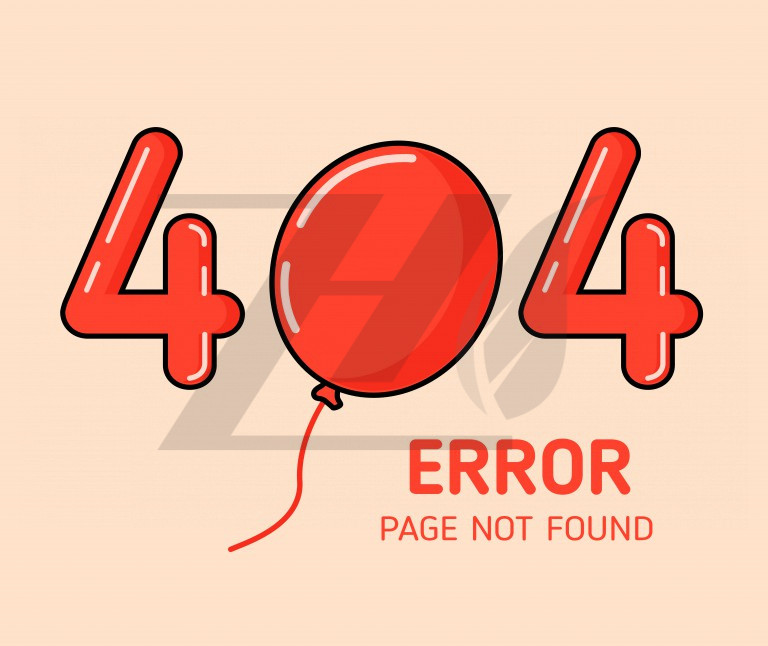 وکتور خطا 404 طرح بادکنک