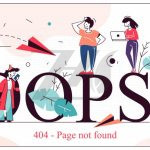 وکتور طرح خطا 404 رنگ روشن وکتور طرح خطا 404 رنگ روشن