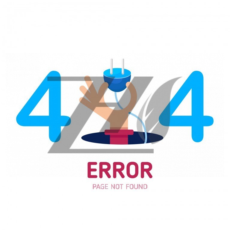 وکتور خطا 404 طرح دوشاخه برق