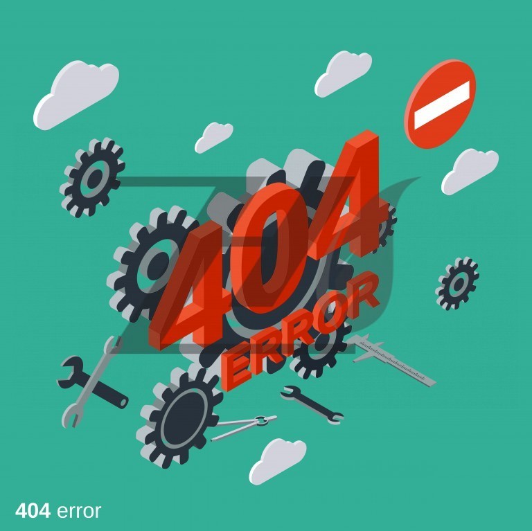 وکتور خطا 404 با پس زمینه رنگ سبز