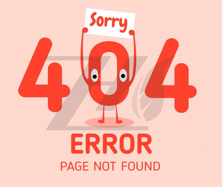 وکتور طرح خطا 404 با کاراکتر عدد صفر رنگ روشن