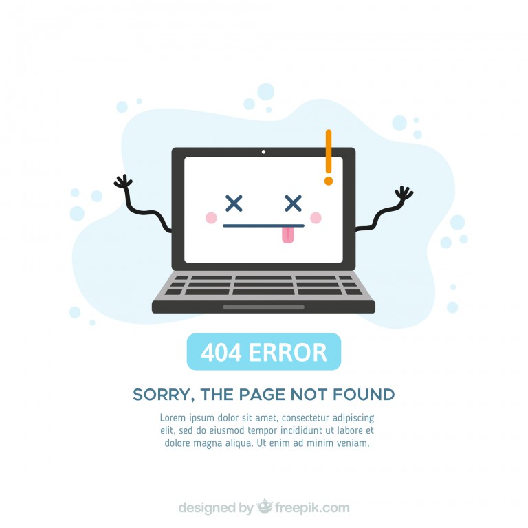 وکتور خطا 404 طرح لپ تاپ