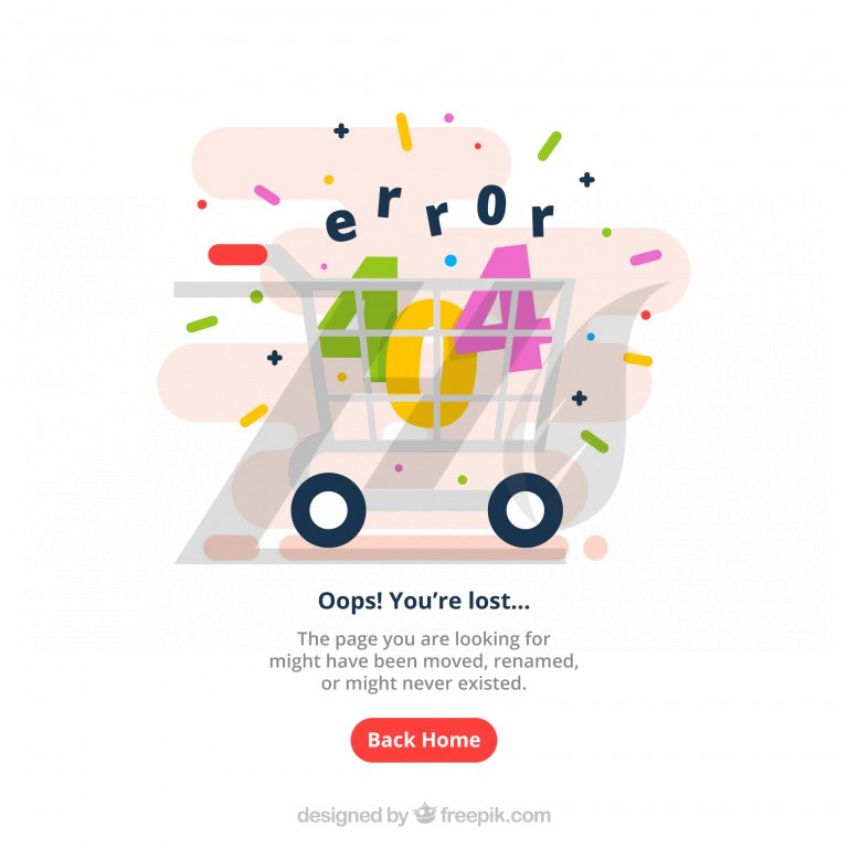 وکتور خطا 404 طرح سبد خرید