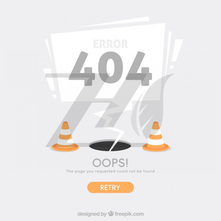 وکتور خطا 404 طرح چاه رنگ روشن