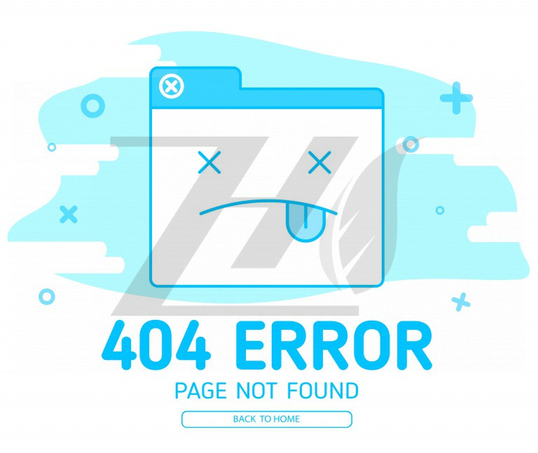 وکتور ارور خطا 404 رنگ آبی