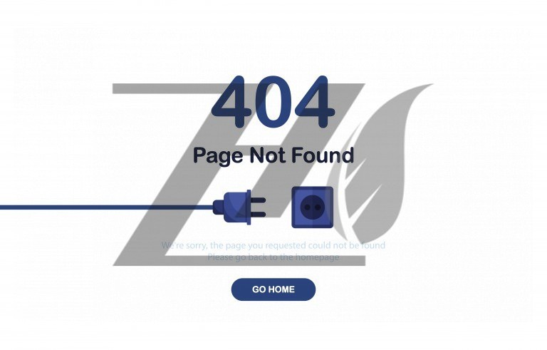 وکتور خطا 404 طرح دوشاخه برق رنگ روشن
