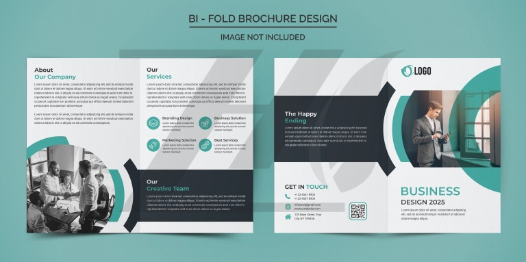 فایل لایه باز الگوی طراحی بروشور بیفولد کسب و کار شرکتی