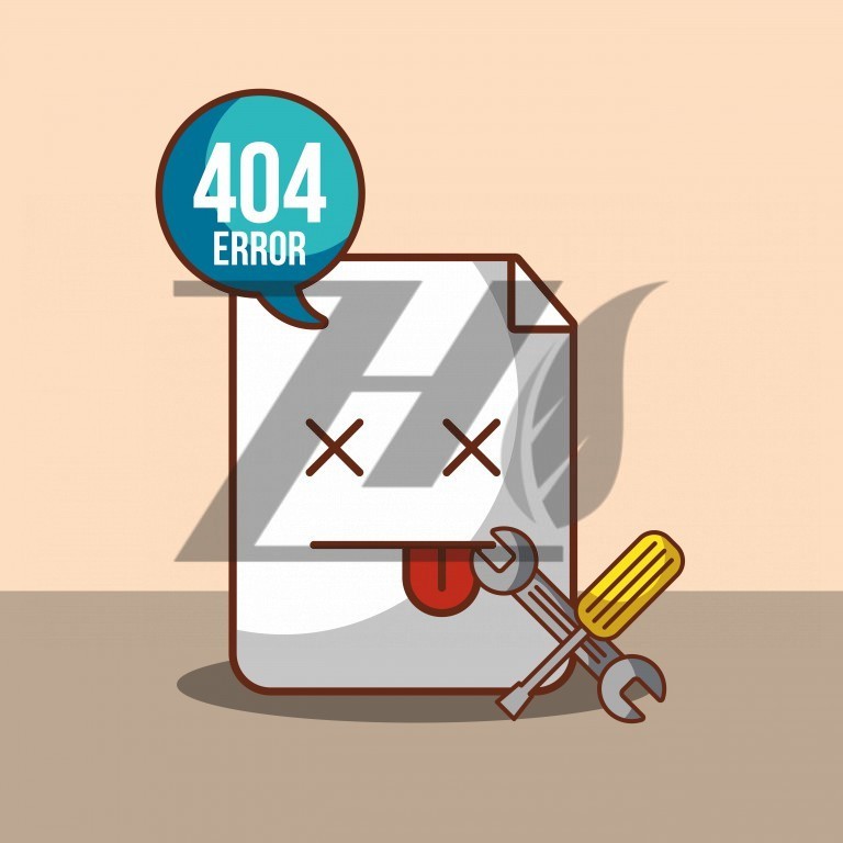 وکتور خطا 404 طرح ابزار تعمیر
