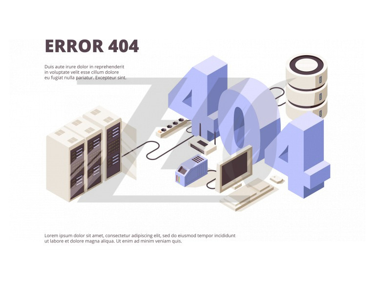 وکتور خطا 404 طرح مشکلات کامپیوتر رنگ روشن