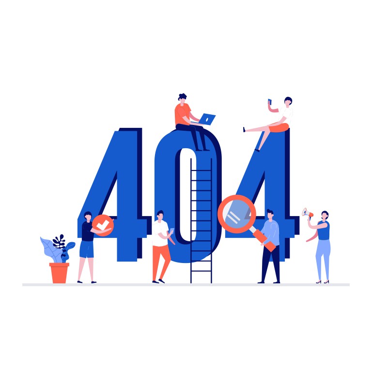 وکتور طرح خطا 404 خطا تصویری صفحه وب