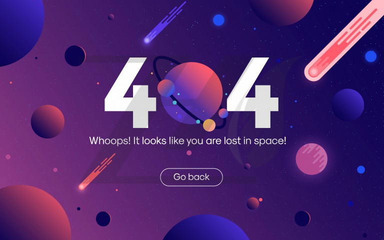 وکتور خطا 404 طرح سیاره های مختلف