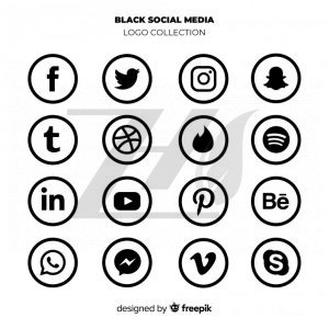 مجموعه وکتور 16 عددی لوگو رسانه های اجتماعی