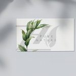 فایل لایه باز موکاپ کارت ویزیت طرح گل و گیاه رنگ روشن