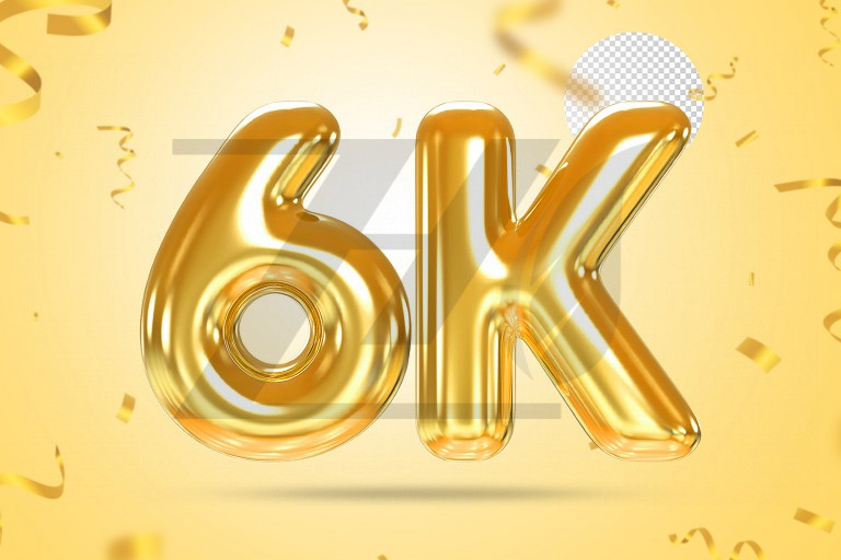 فایل لایه باز 6k دنبال کننده طرح بادکنک رنگ طلایی