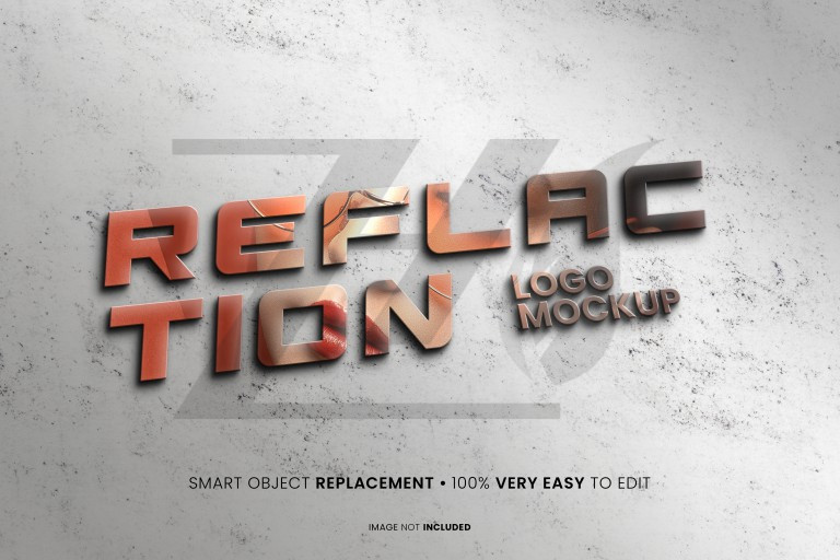 فایل لایه باز موکاپ رنگ روشن با جلوه سه بعدی