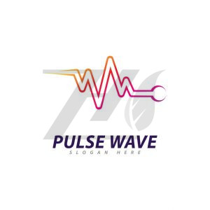 وکتور لوگو امواج صوتی خلاقانه موج پالس