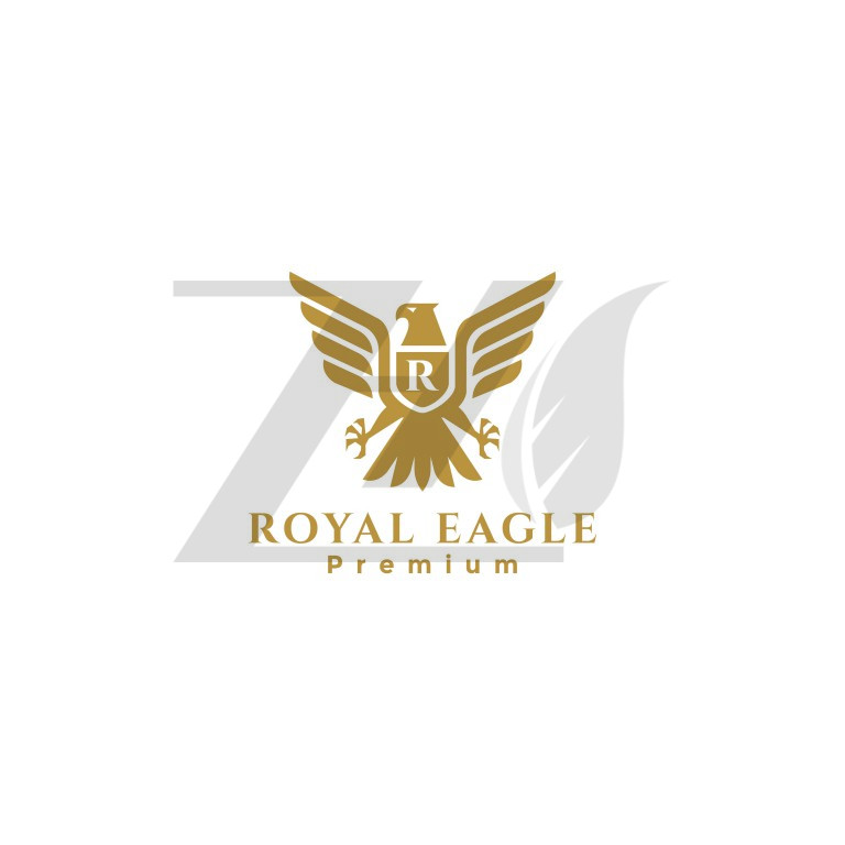 لوگو نشان طلایی طرح عقاب سلطنتی
