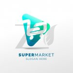 لوگو سوپرمارکت طرح سبد خرید سفید رنگ لوگو سوپرمارکت طرح سبد خرید سفید رنگ