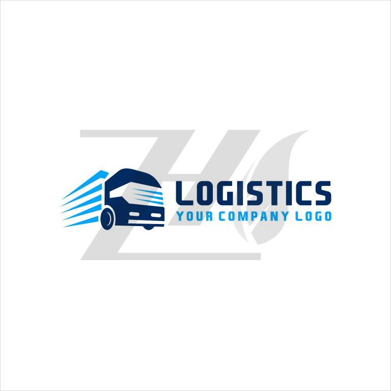 لوگو حمل و نقل کامیون تجاری تحویل کالا لجستیک