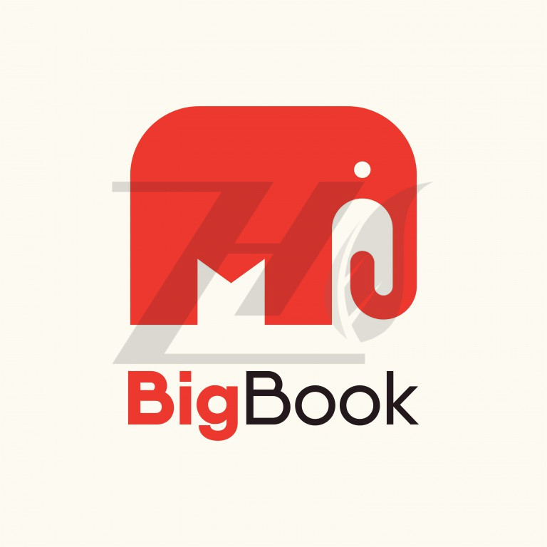 لوگو کتاب بزرگ طرح فیل قرمز