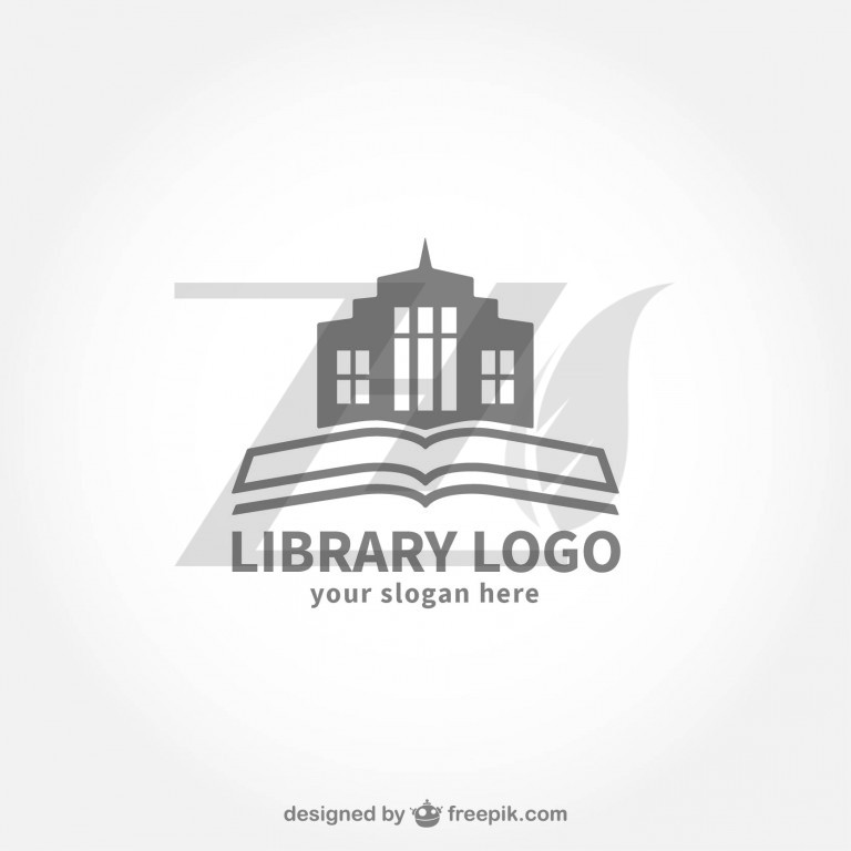 لوگو طرح کتاب و کتابخانه