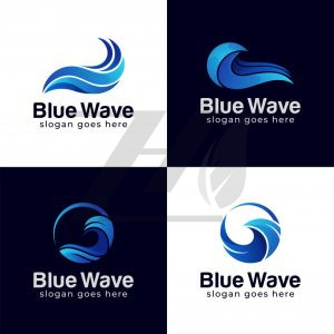 لوگو موج آب در طرح های مختلف
