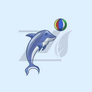 دلفین درحال بازی با توپ