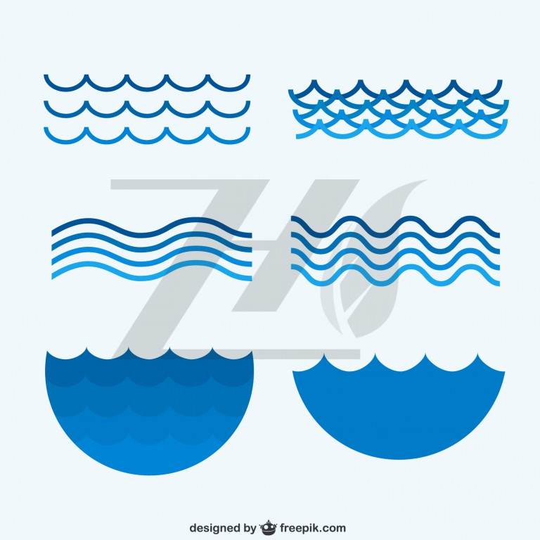 مجموعه امواج دریای آبی