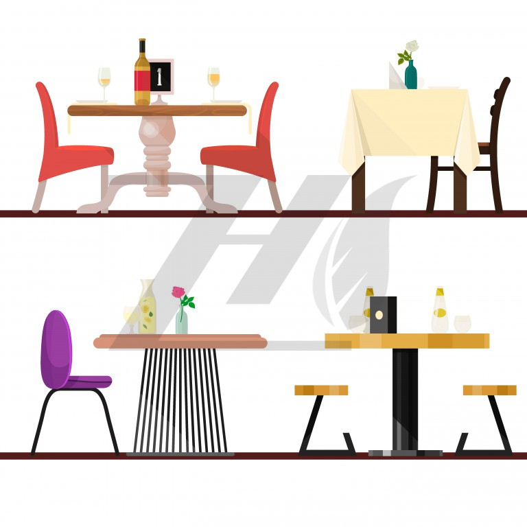 وکتور میز و صندلی ناهارخوری کافه و رستوران