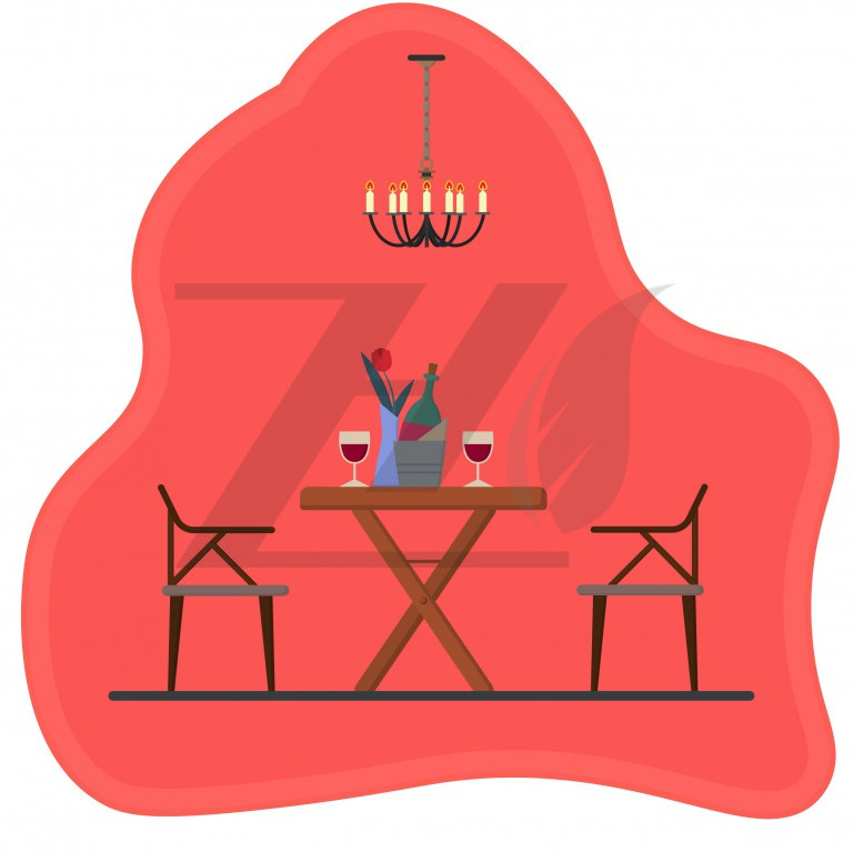 وکتور میز و صندلی شام رمانتیک