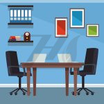 وکتور دکور داخلی اتاق کار