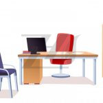 وکتور عناصر طراحی داخلی دفتر مدرن