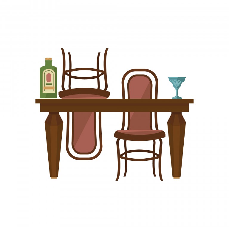 وکتور صندلی های میز ناهار خوری چوبی آنتیک