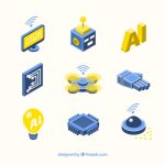 وکتور عناصر هوش مصنوعی سبک مدرن وکتور عناصر هوش مصنوعی سبک مدرن