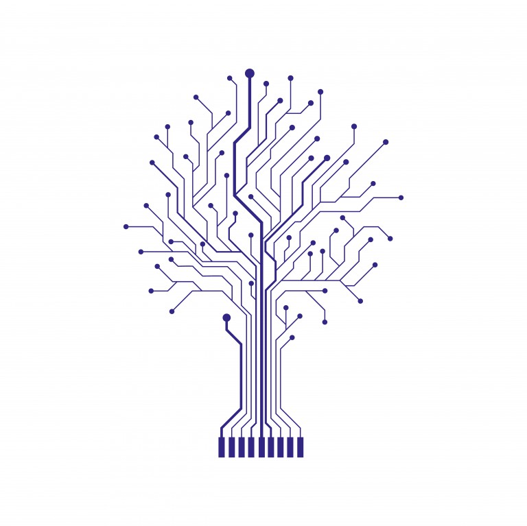 وکتور نماد درخت فناوری (مدار درختی)