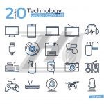 مجموعه آیکون های طرح فروشگاه اینترنتی با پس زمینه سفید