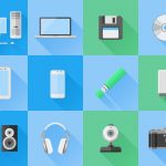 وکتور طرح دستگاه های الکترونیکی و کامپیوتر