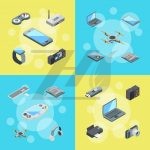 وکتور نمادها و ابزارک های دیجیتال مدرن