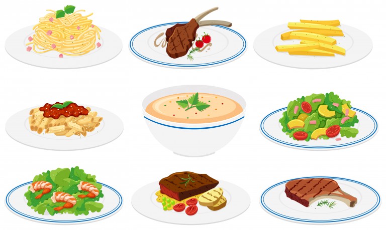 مجموعه آیکون 9 عددی طرح غذا های مختلف