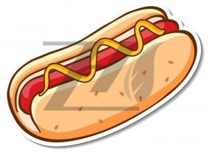وکتور طرح هات داگ و فست فود