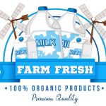 وکتور طرح شیر تازه مزرعه