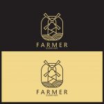 مجموعه 2 عددی لوگو طرح کشاورزی و مزرعه
