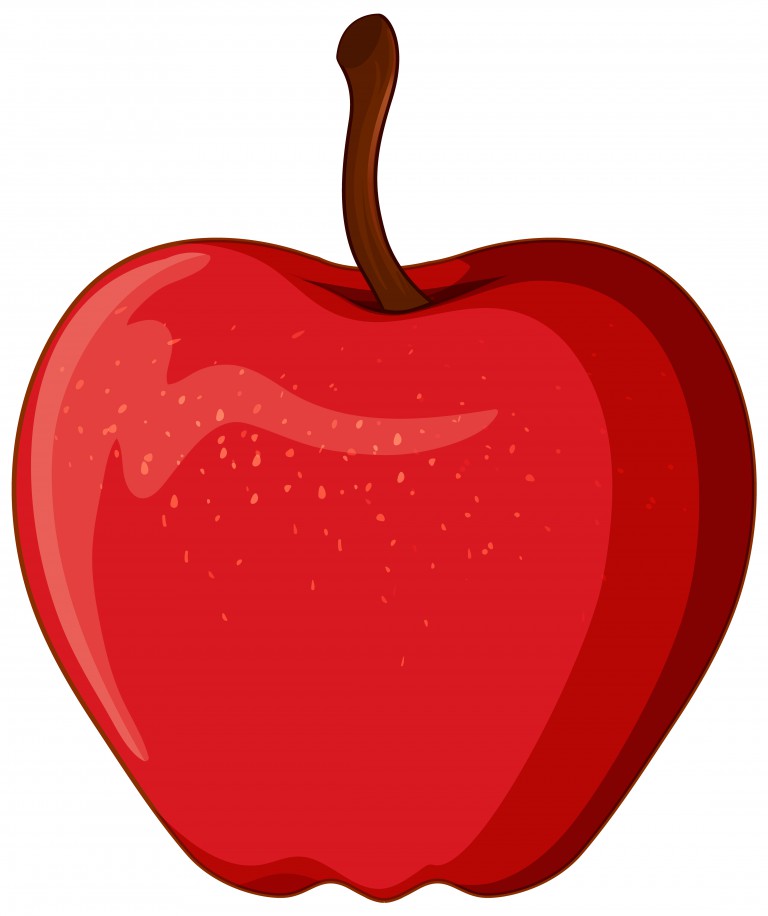 وکتور طرح میوه سیب قرمز