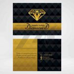 فایل لایه باز کارت ویزیت جواهرات ، رنگ طلایی و مشکی