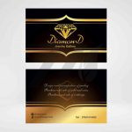 فایل لایه باز کارت ویزیت جواهرات ،رنگ تیره