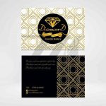 فایل لایه باز کارت ویزیت جواهرات ، رنگ تیره