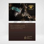 فایل لایه باز کارت ویزیت جواهرات، رنگ تیره