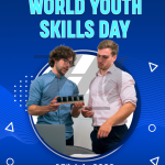 فایل لایه باز بنر روز جهانی مهارت های جوانان رنگ آبی روشن