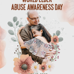 فایل لایه باز پوستر روز جهانی آگاهی از سوء استفاده از سالمندان رنگ روشن