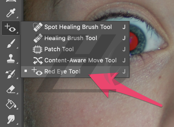 آموزش برطرف کردن قرمزی چشم در فتوشاپ 